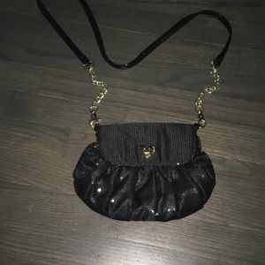 Betsey Johnson Black Sequin Purse!